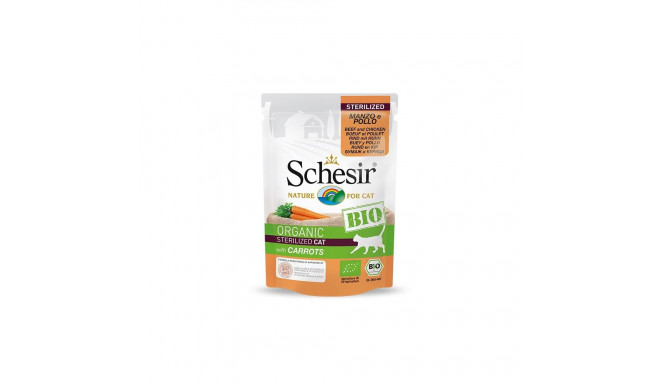 Schesir BIO loomaliha + kanaliha + porgand pasteet 85g märg toit steriliseeritud kassidele