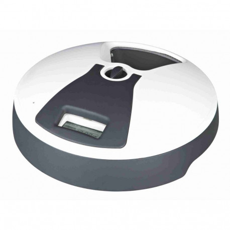 TX6 automatic food dispenser, 6 × 240 ml/ø 32 cm × 10 cm, dark grey/white, Trixie