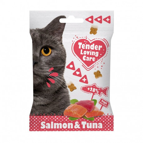 Treats for cat, soft cat snack salmon & tuna 50g
