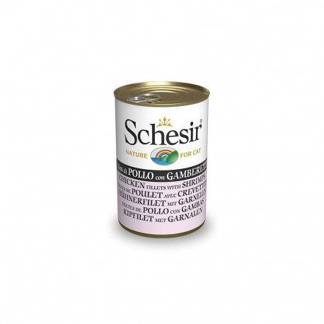 Chicken fillet + shrimp in jelly 140g wet food for cats, Schesir