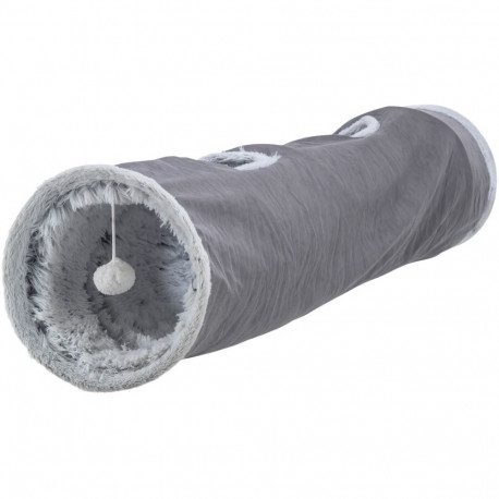 Harvey playing tunnel, plush, ø 27 × 116 cm, grey