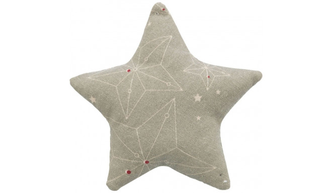 Xmas cushion star, cotton, catnip, 10 cm, beige/natural