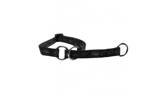 Alpinist XL 25mm Everest web half-check dog collar, black design, Rogz