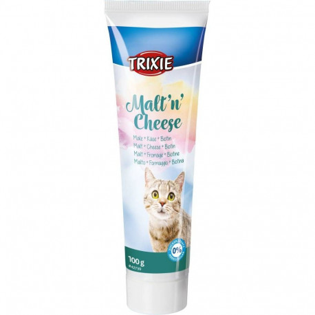 Солодово-сырная паста для кошек от комков шерсти 100г, Trixie