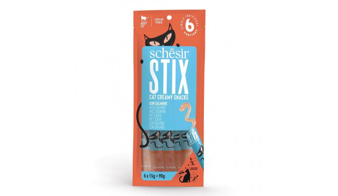 Treat for cats sticks salmon 6x15g, Schesir