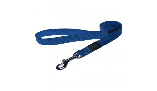 Utility large 20mm/1,4m fanbelt fixed dog lead, blue reflective, Rogz