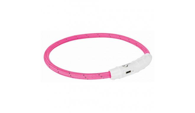 Safety collar flash light ring usb xs-s 35cm/7mm pink, Trixie