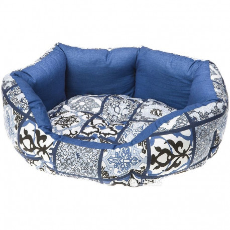 Dog bed Coccolo 80 cushion blue/pink