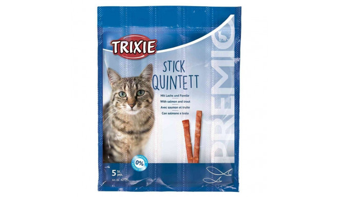 Treat for cats premio stick quintett, salmon/trout, 5 × 5 g, Trixie