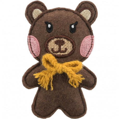 Žaislas katėms meškiukas, audinys, katžolė, 10 cm, Trixie