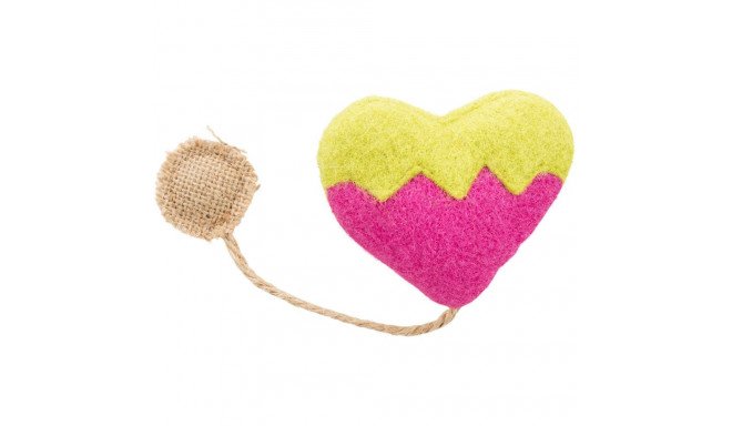Toy for cats Heart, fabric, catnip, 8 cm/18 cm
