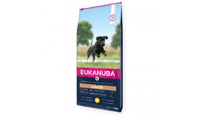 Jaunesnio amžiaus viščiukai dideliems šunims 15 kg, Eukanuba