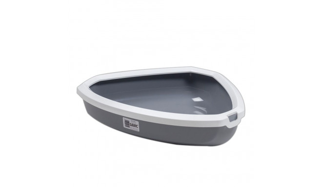 Cat litterbox Rincon 58,5x39x12,5cm, white/black