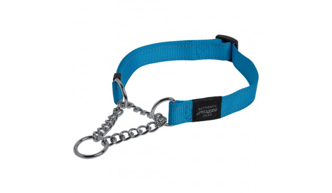 20mm Fanbelt Obedience dog collar, turquoise, reflective, Rogz