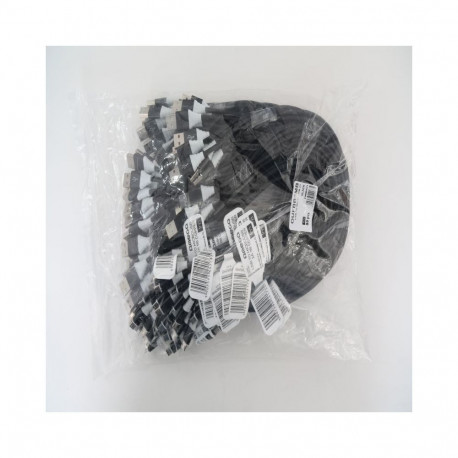 OMEGA FABRIC BRAIDED MICRO USB TO USB 2A 118 COPPER POLY 1M BLACK [44173]