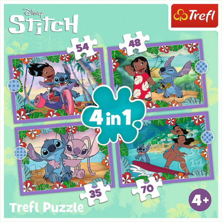 TREFL DISNEY STITCH Puzzle Set 4 in 1