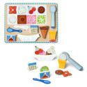 MELISSA & DOUG Magnētiskā koka puzle - spēļu komplekts, saldējums