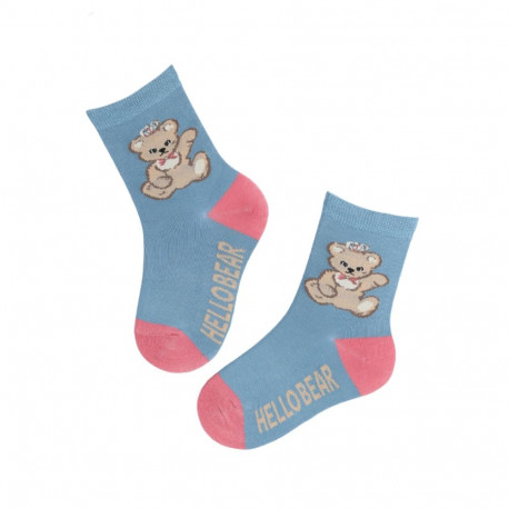 SOKISAHTEL HELLO BEAR sinised karuga sokid lastele