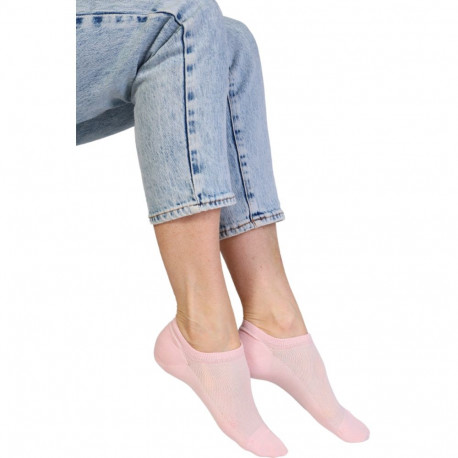 SOKISAHTEL RONJA roosad madalad puuvillased sokid 444