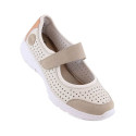 Comfortable openwork shoes Rieker W RKR575A, beige (39)