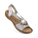 Comfortable Rieker W RKR673 metallic sandals (37)