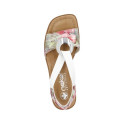 Comfortable floral sandals Rieker W RKR334C multicolor (42)