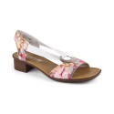 Comfortable floral sandals Rieker W RKR334C multicolor (42)