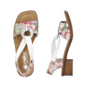 Comfortable floral sandals Rieker W RKR334C multicolor (42)