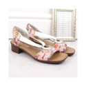 Comfortable floral sandals Rieker W RKR334C multicolor (42)