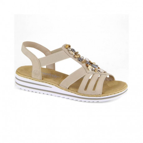 Comfortable Rieker W RKR680 beige sandals (36)