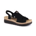 Comfortable Rieker W RKR677 black sandals (40)