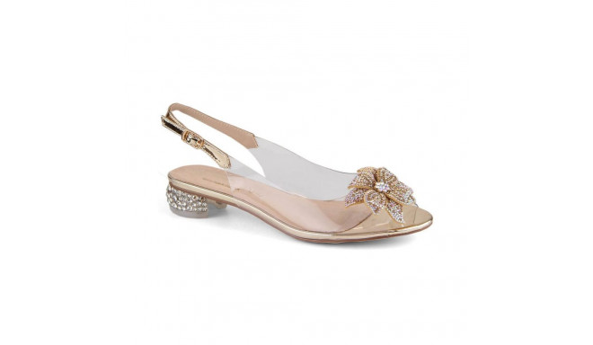 Transparent S.Barski W OLI248C gold sandals (36)