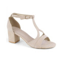 Potocki W WOL224B suede high-heeled sandals, beige (37)