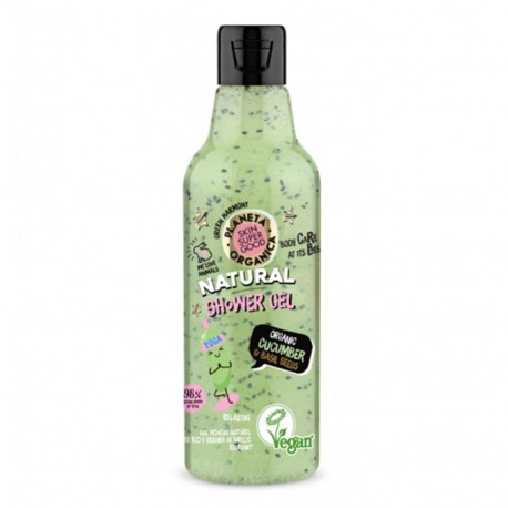 NATURA SIBERICA SKIN SUPER GOOD NATURAL GEL DE BAÑO DE PEPINO ORGÁNICO Y SEMILLAS DE ALBAHACA 250ML