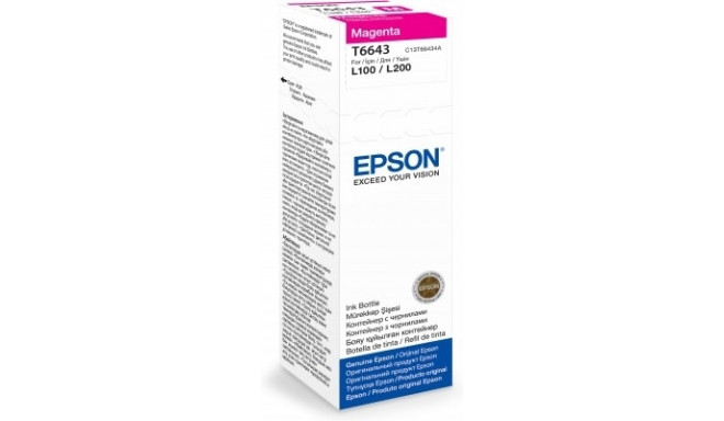 Rašalinė EPSON T6643, rausva, 70ml buteliukas