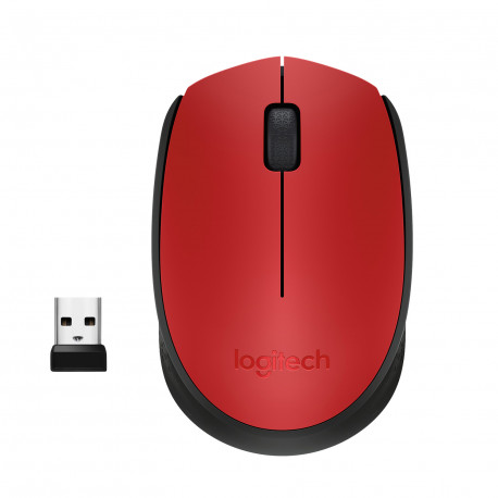 Pelė LOGITECH M171, belaidė, OPTICAL, USB, RED