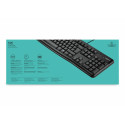 Logitech klaviatuur K120 USB INT, must