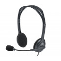 Ausinės LOGITECH H111, su mikrofonu, sidabro sp.