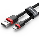 Baseus cable Cafule USB - Lightning 0,5m 2,4A red-black