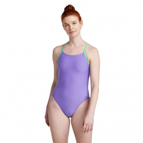 Ujumistrikoo Speedo Solid Lattice-Back W lilla - 40