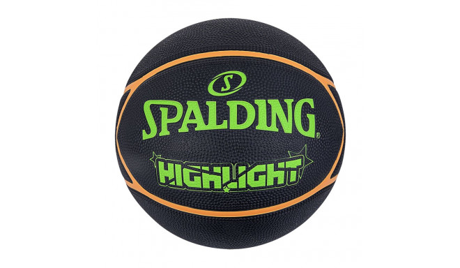 Korvpall Spalding Highlight must/roheline suurus 7