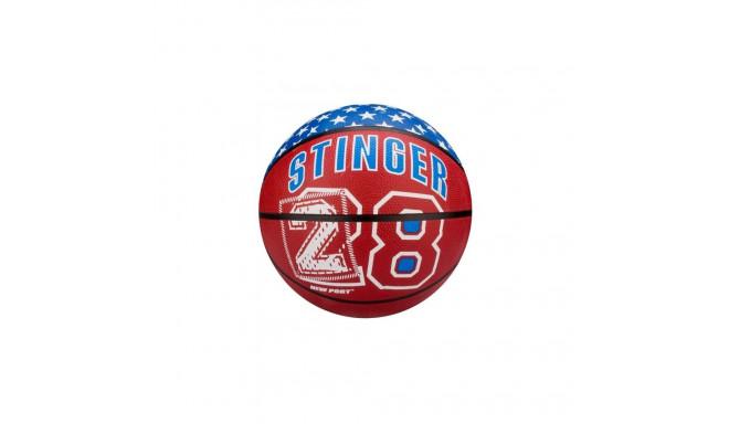 Korvpall Avento BASKETBALL PRINT suurus 7 sinine/punane
