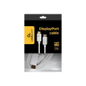 CABLE DISPLAY PORT 1.8M/WHITE CC-DP2-6-W GEMBIRD