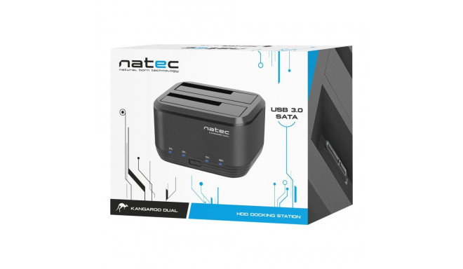 NATEC NSD-0955 Natec dokkimisjaam KANGAROO DUAL 2.5/3.5 HDD USB 3.0 + vahelduvvooluadapter