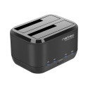 NATEC NSD-0955 Natec Docking Station KANGAROO DUAL 2.5/3.5 HDD USB 3.0 + AC adapter