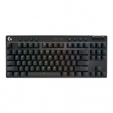 LOGITECH G PRO X tenkeyless taustvalgustusega Bluetooth 2.4 GHz klaviatuur GX Red Linear mustate lül