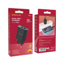 Borofone Wall charger BN2 Super - 2xUSB - 2,1A black