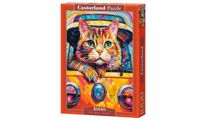 Puzzles 1000 elements Cat Bus Travel