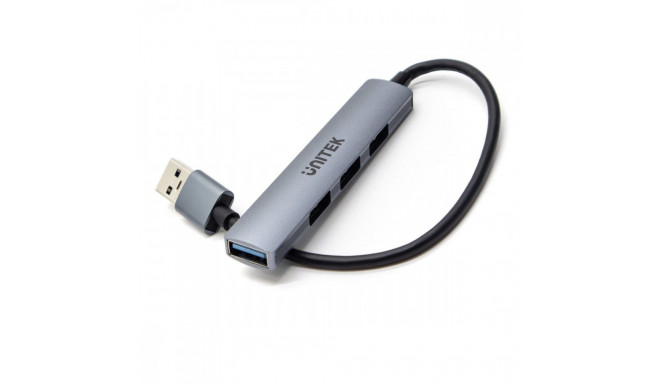 HUB USB-A; 3x USB-A 2.0; 1x USB-A 5 Gbps Alu