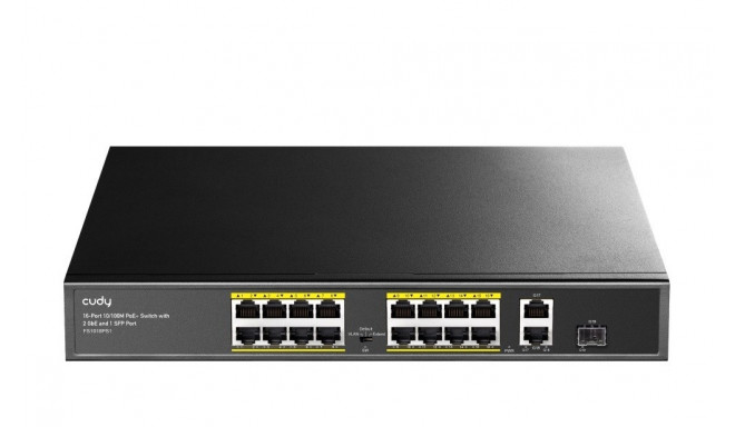 Switch FS1018PS1 16xFE PoE+ 200W 1xSFP